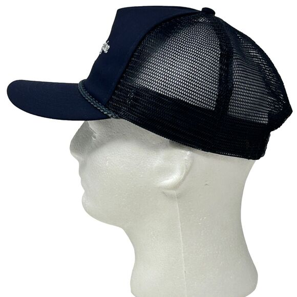 Vintage 80s American Legion Band Trucker Hat Cap Blue Rope Cord Corded Snapback - Picture 7 of 10